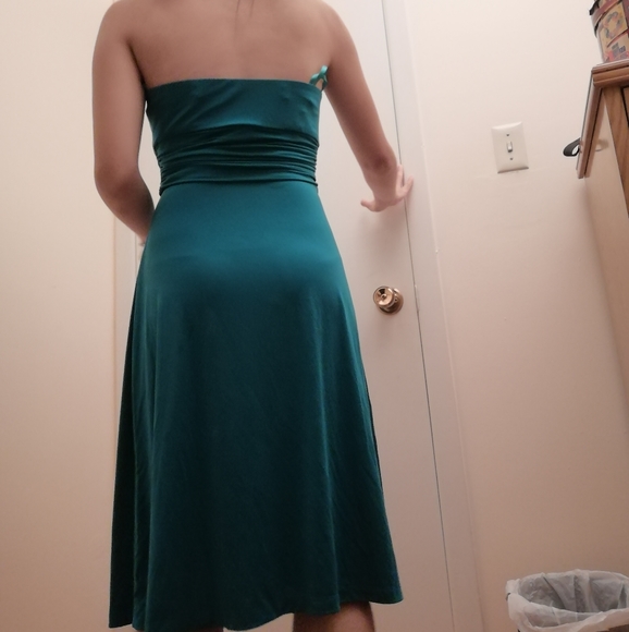 Strapless Teal prom / formal dress - Picture 4 of 8